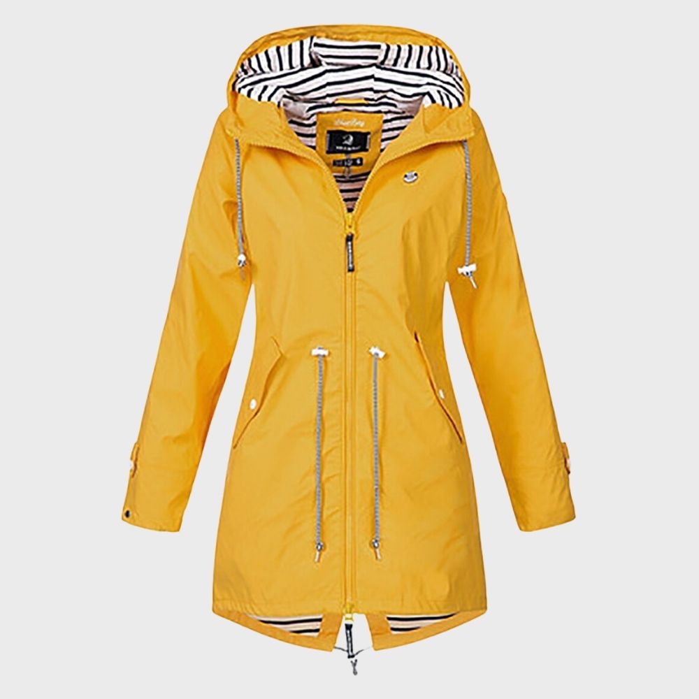 Veste de Pluie Longue Élégante pour Femmes