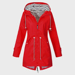 Veste de Pluie Longue Élégante pour Femmes