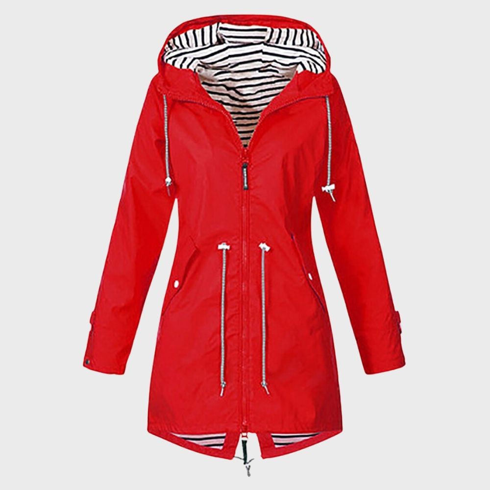 Veste de Pluie Longue Élégante pour Femmes