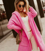 Manteau Long Tendance à Manches Longues pour Femmes