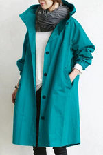 Manteau Long Oversize à Capuche pour Femme