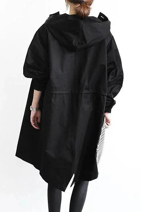 Manteau Long Oversize à Capuche pour Femme