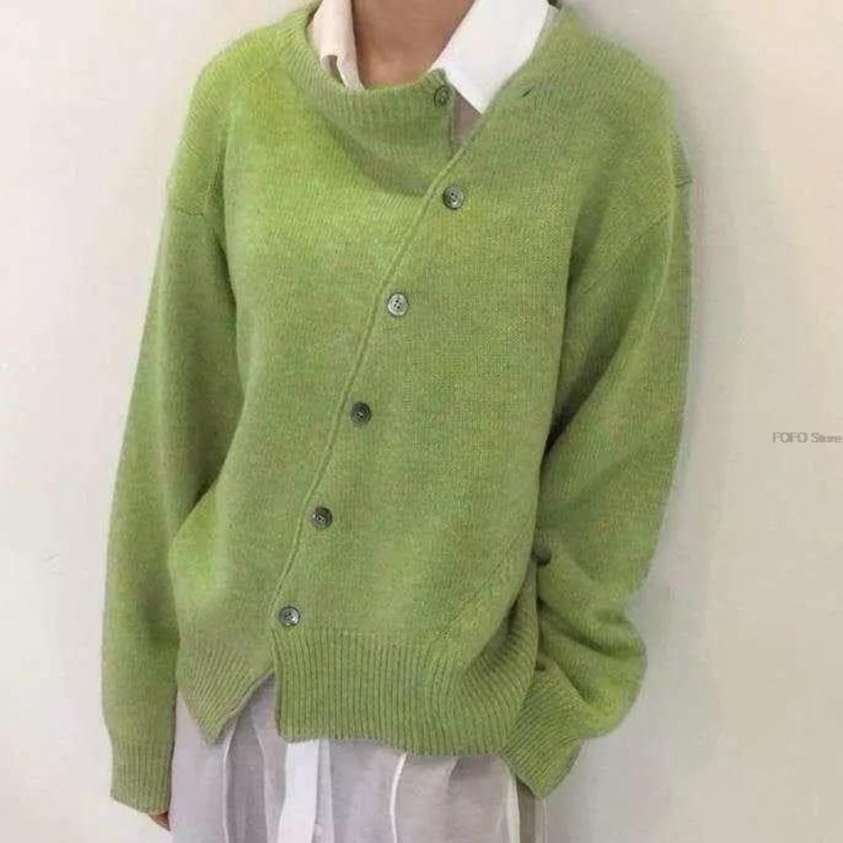 Cardigan Boutonné en Maille pour Femmes