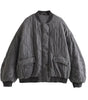 Veste Bomber Grise Oversize pour Femmes