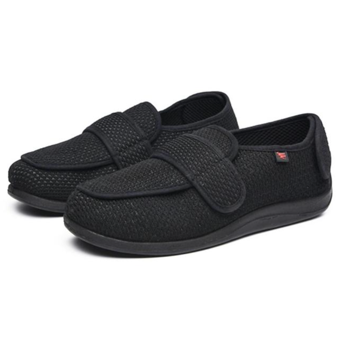 Chausson Femme Confort pour Pieds Larges à Scratch en Maille