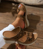 Sandales Compensées Détails Floraux pour Femmes