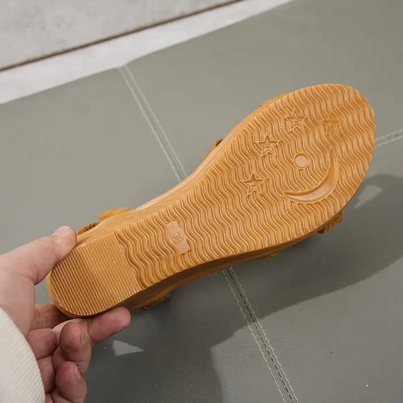 Sandales à Talons Compensés Évocatrices pour Femmes