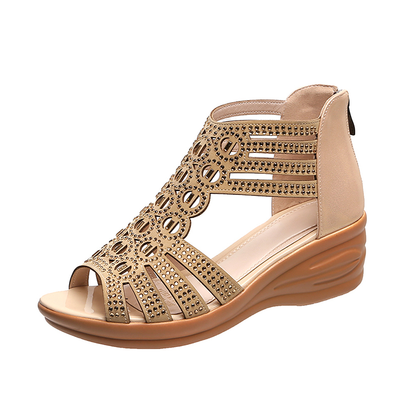 Sandales à Talon Wedge Élégantes pour Femmes