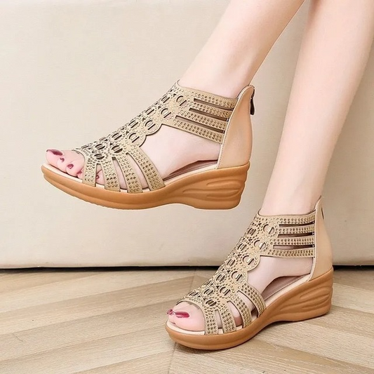 Sandales à Talon Wedge Élégantes pour Femmes