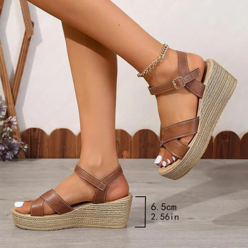 Sandales à Talons Compensés pour Femmes