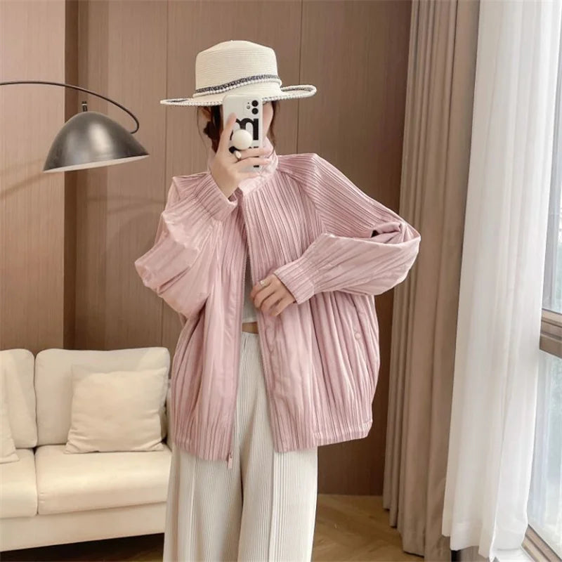 Manteau Zip Pleat pour Femmes