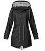 Trenchcoat Imperméable à Capuche pour Femmes