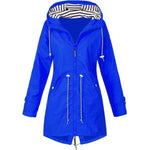 Trenchcoat Imperméable à Capuche pour Femmes