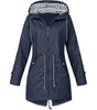 Trenchcoat Imperméable à Capuche pour Femmes
