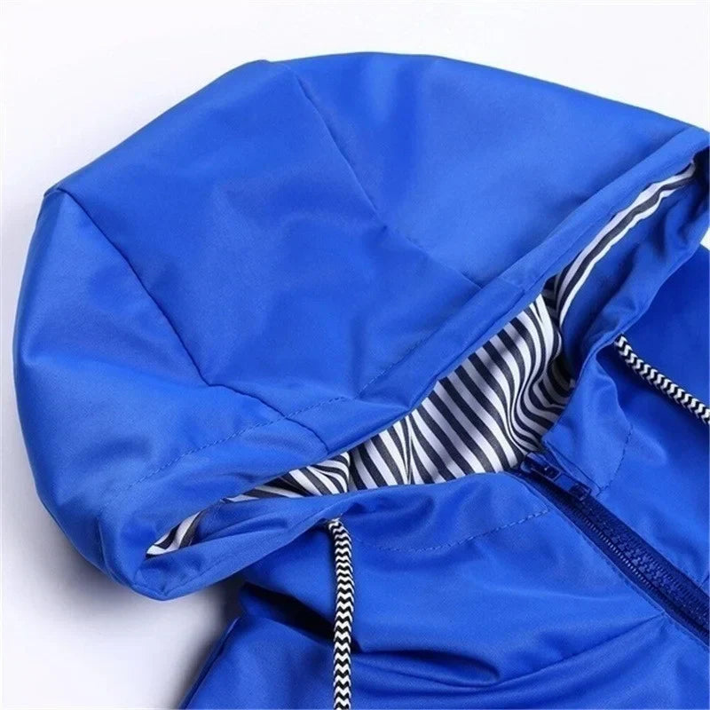 Trenchcoat Imperméable à Capuche pour Femmes