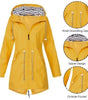 Trenchcoat Imperméable à Capuche pour Femmes