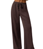 Pantalon Palazzo Large Taille Haute avec Poches pour Femme