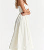 Robe Midi à Encolure Ascot et Coupe Évasée pour Femme | Idéale pour l'Été