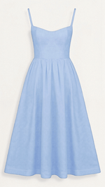 Robe Midi à Encolure Ascot et Coupe Évasée pour Femme | Idéale pour l'Été