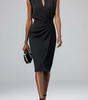 Robe Midi à Encolure Ronde et Détail Noué pour Femme | Idéale pour l'Été