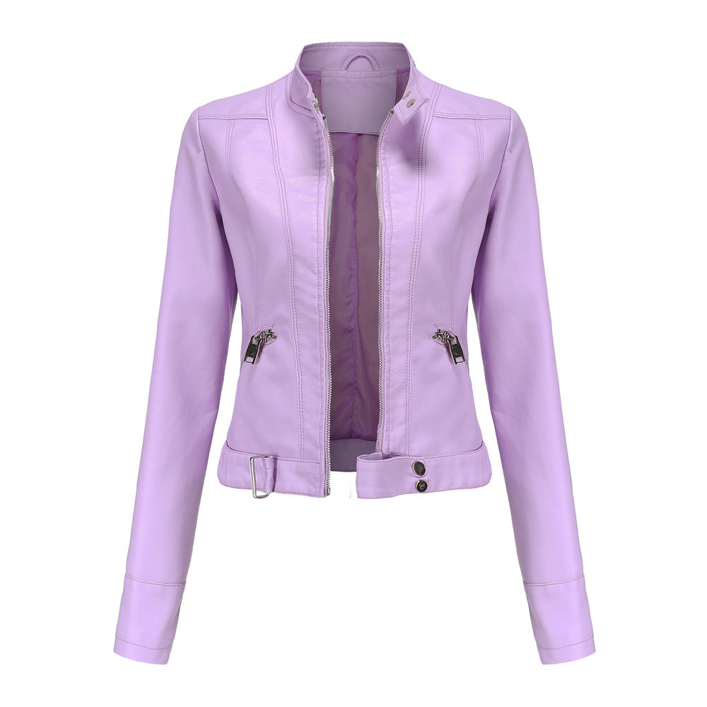Veste en Cuir Noir Élégante pour Femmes