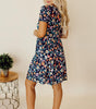 Robe A-ligne à Fleurs pour Femmes