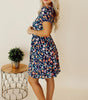 Robe A-ligne à Fleurs pour Femmes