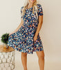 Robe A-ligne à Fleurs pour Femmes