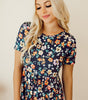Robe A-ligne à Fleurs pour Femmes