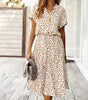 Robe A-Ligne Imprimé Animal pour Femmes