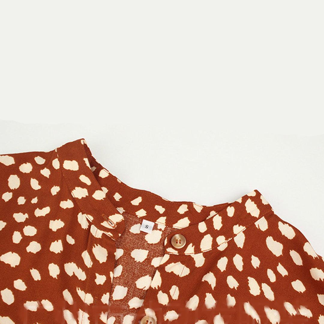 Robe A-Ligne Imprimé Animal pour Femmes