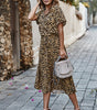 Robe A-Ligne Imprimé Animal pour Femmes