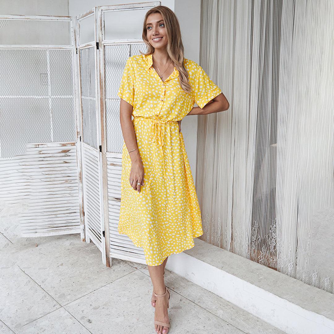 Robe A-Ligne Imprimé Animal pour Femmes