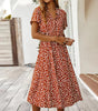 Robe A-Ligne Imprimé Animal pour Femmes