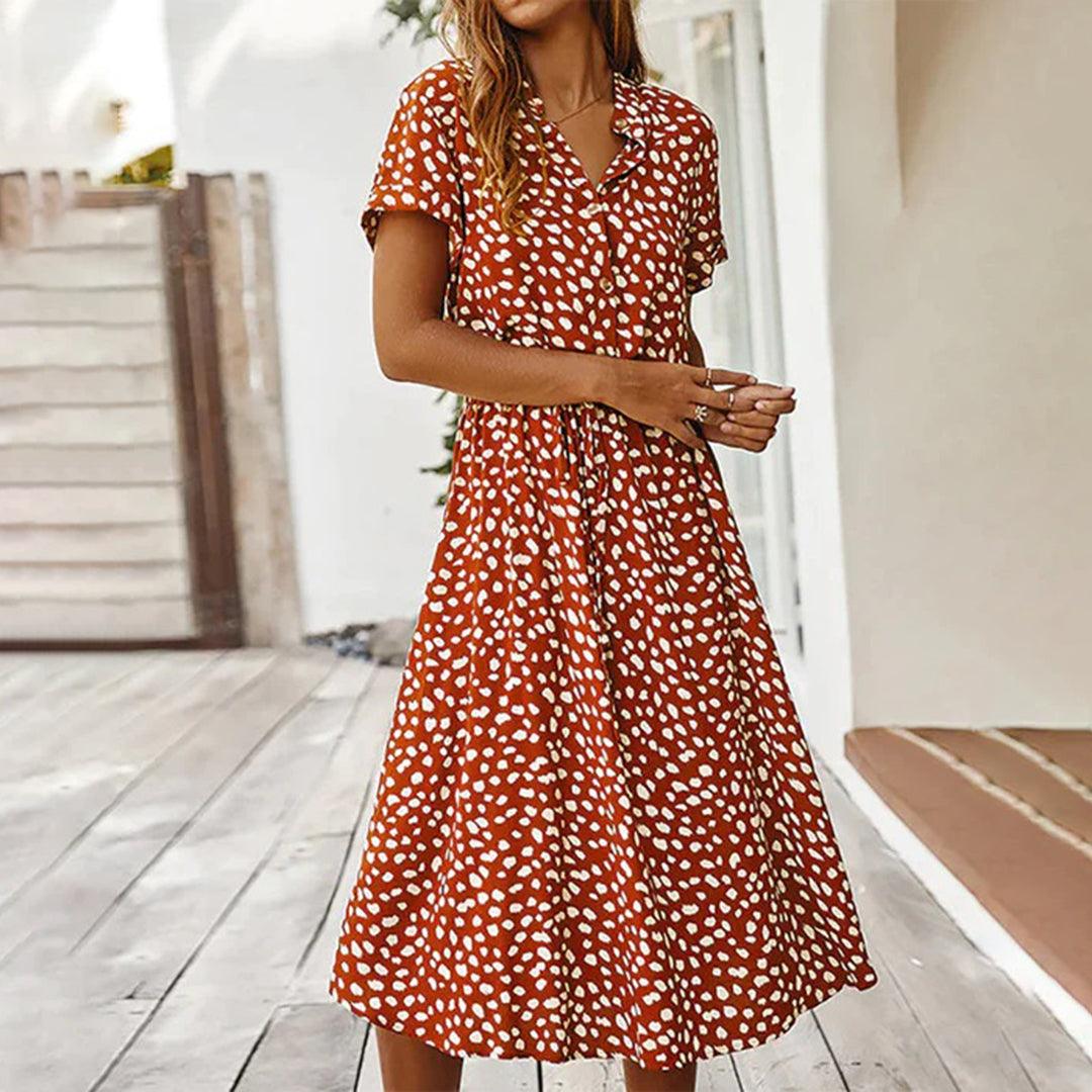 Robe A-Ligne Imprimé Animal pour Femmes