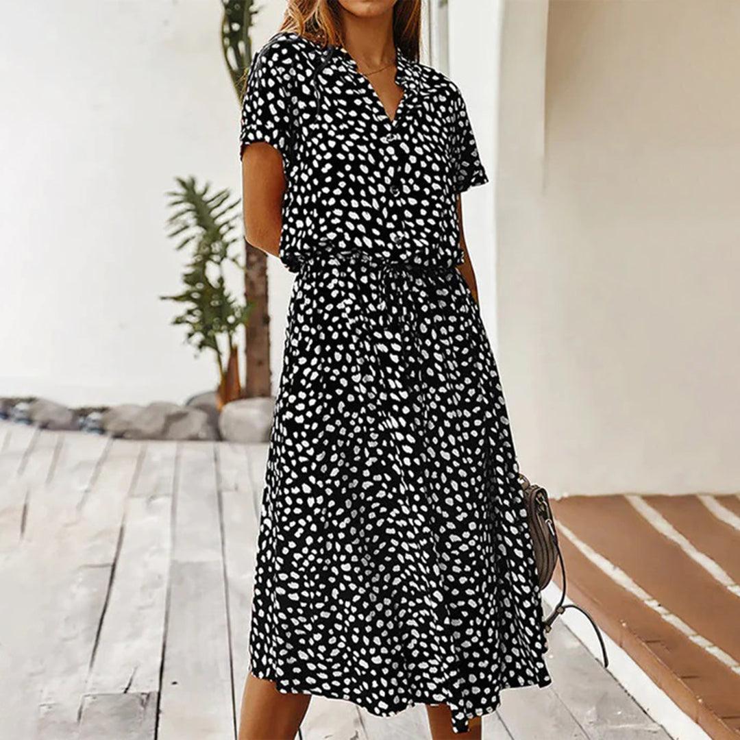 Robe A-Ligne Imprimé Animal pour Femmes