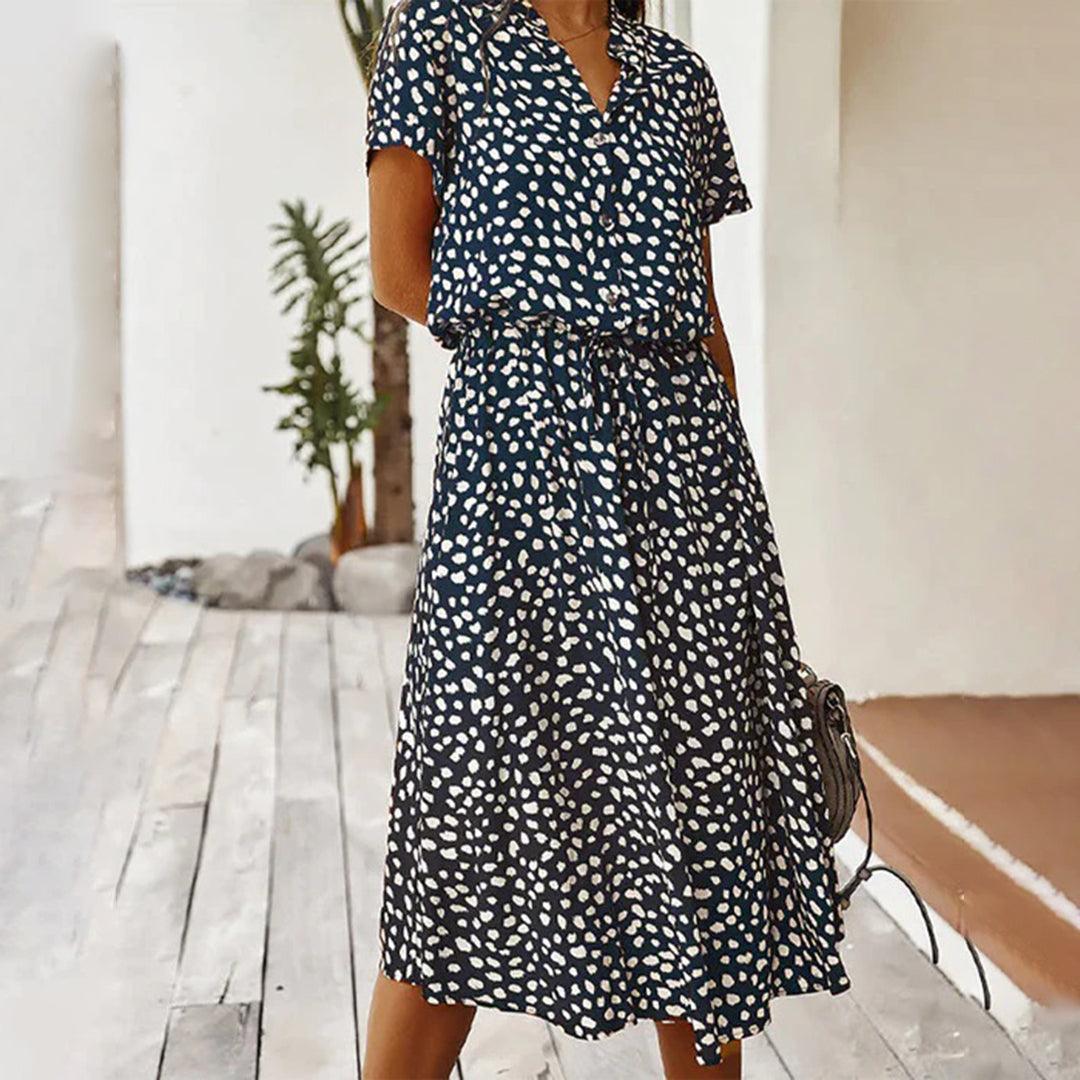 Robe A-Ligne Imprimé Animal pour Femmes