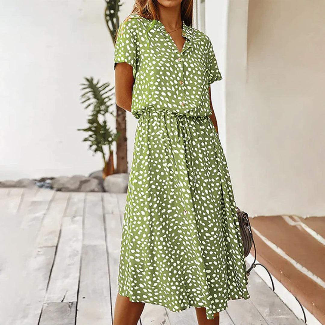 Robe A-Ligne Imprimé Animal pour Femmes