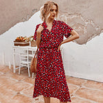Robe A-Ligne Imprimé Animal pour Femmes