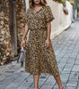 Robe A-Ligne Imprimé Animal pour Femmes