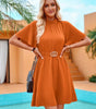 Robe A-ligne avec Ceinture Élégante pour Femmes
