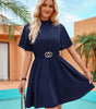 Robe A-ligne avec Ceinture Élégante pour Femmes