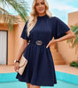 Robe A-ligne avec Ceinture Élégante pour Femmes
