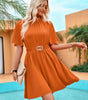 Robe A-ligne avec Ceinture Élégante pour Femmes