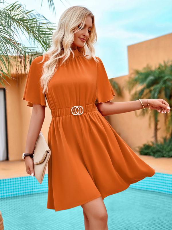 Robe A-ligne avec Ceinture Élégante pour Femmes