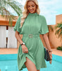 Robe A-ligne avec Ceinture Élégante pour Femmes
