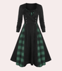 Robe A-ligne à Carreaux pour Femmes