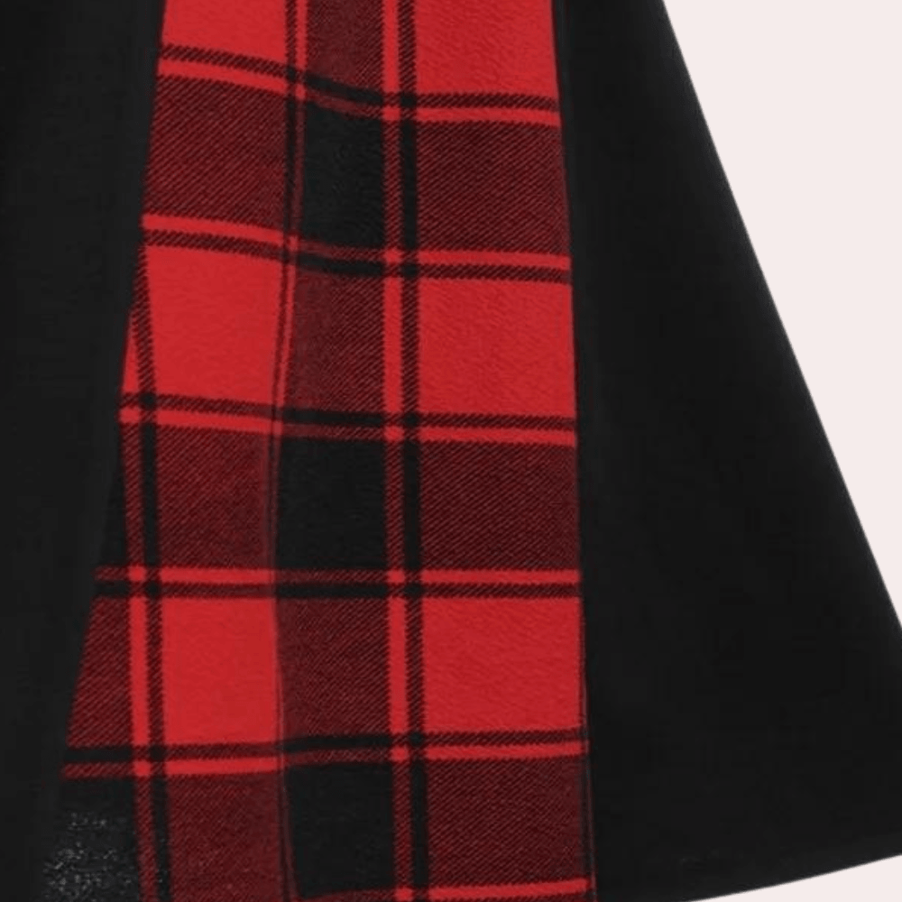 Robe A-ligne à Carreaux pour Femmes