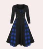 Robe A-ligne à Carreaux pour Femmes
