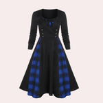Robe A-ligne à Carreaux pour Femmes